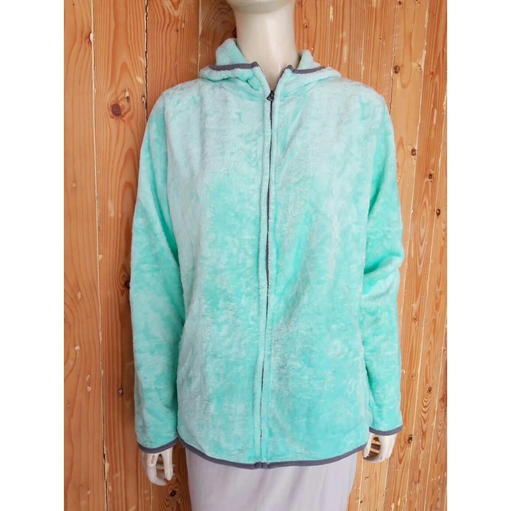 DKNY Jaket Cewe Polos Hijau Tosca