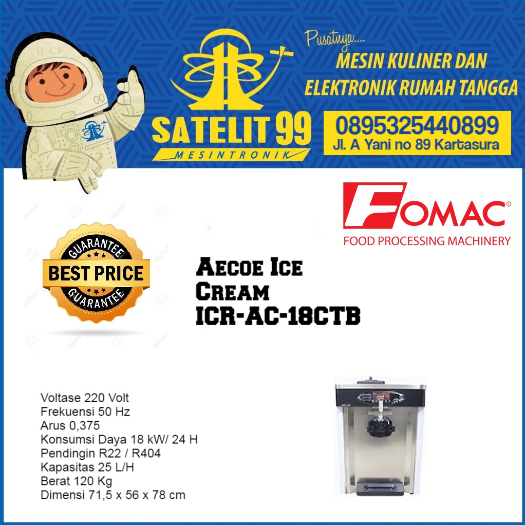Aecoe Ice Cream FOMAC ICR-AC-18CTB