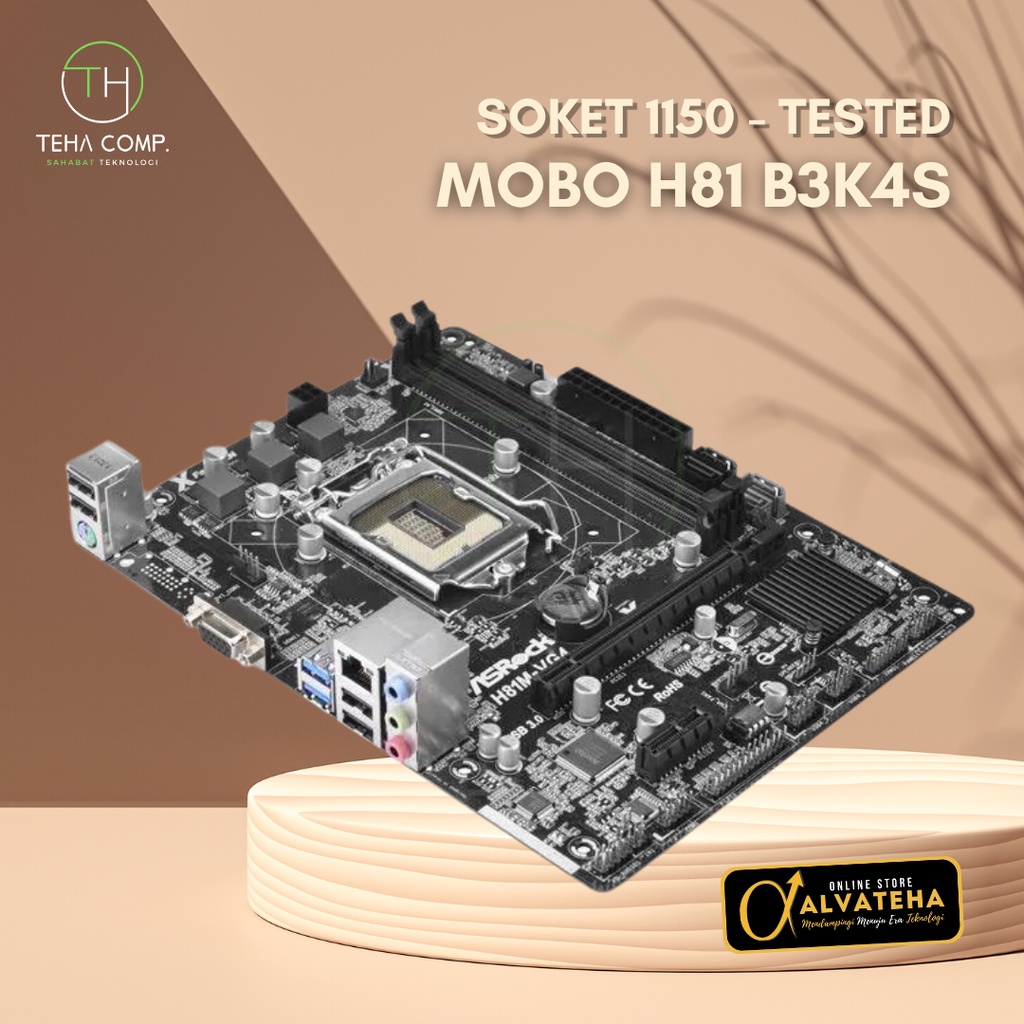 Motherboard H81 Soket 1150 DDR3 Core i5 Gen 4 Mainboard Ci3 Mobo Ci5