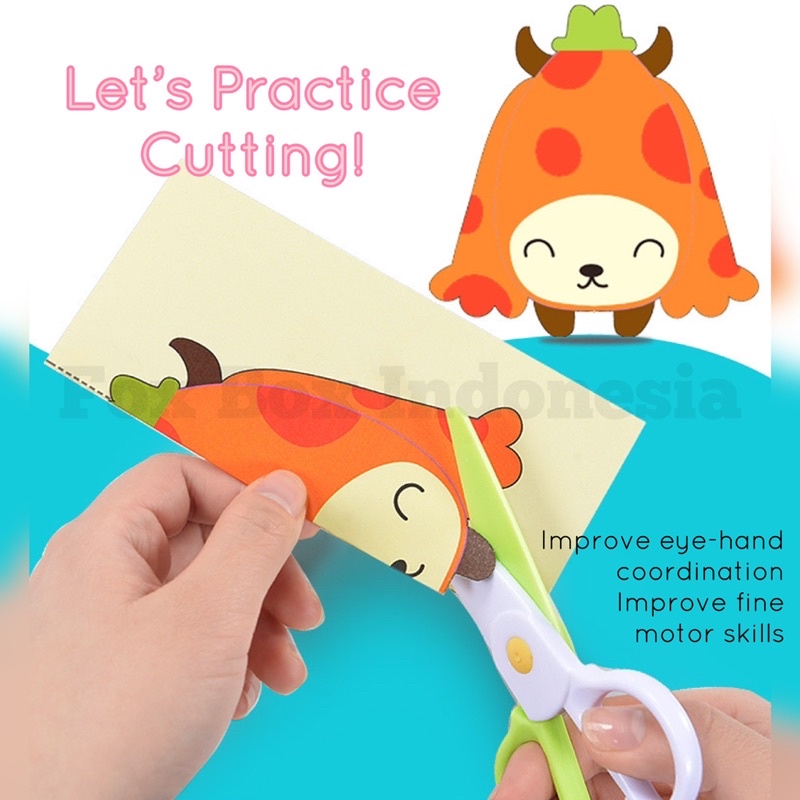 Paper Cutting Set Latihan Menggunting PAUD TK Gunting Kertas