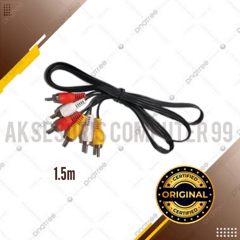 Kabel rca / Kabel rca 3in3 / Kabel rca to rca / kabel rca audio / High quality merah putih kuning