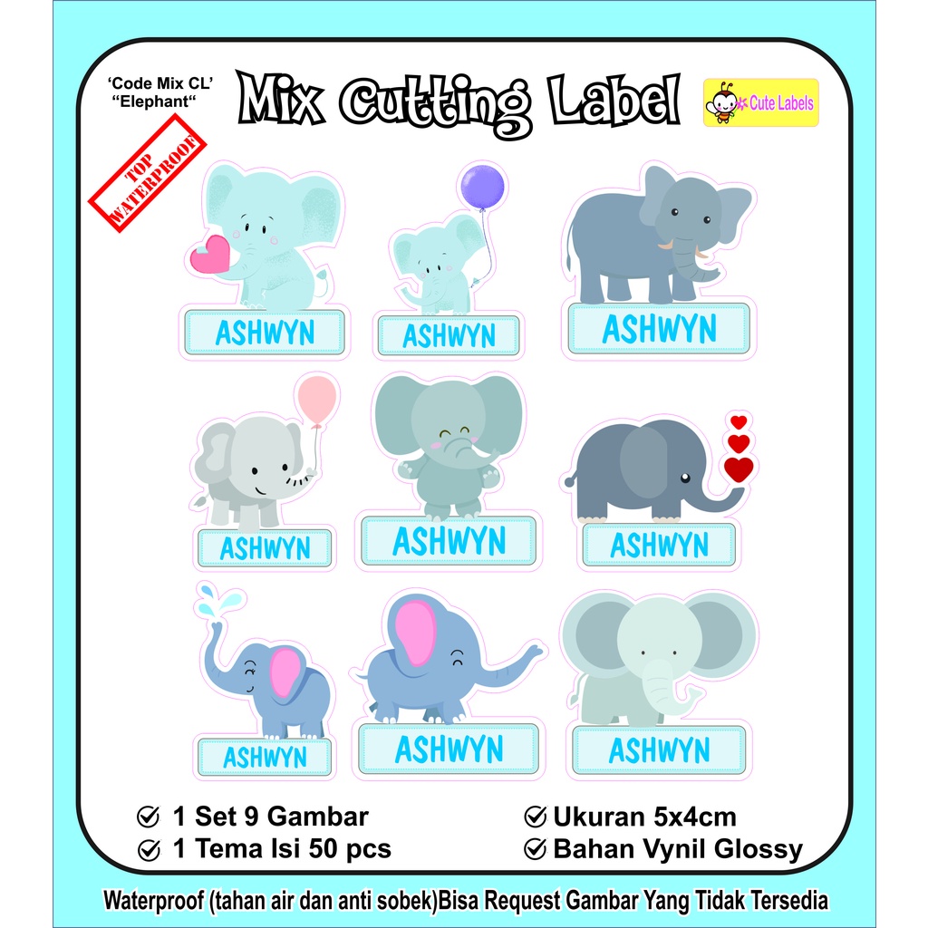 

Mix Cutting Label ELEPHANT