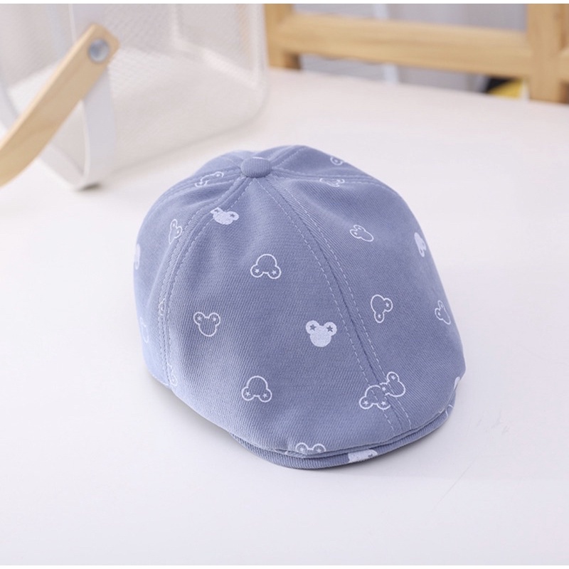 Topi Beret Mic*key STAR Anak Bayi Laki Laki Anak Perempuan Import / Baby Hat-Blue