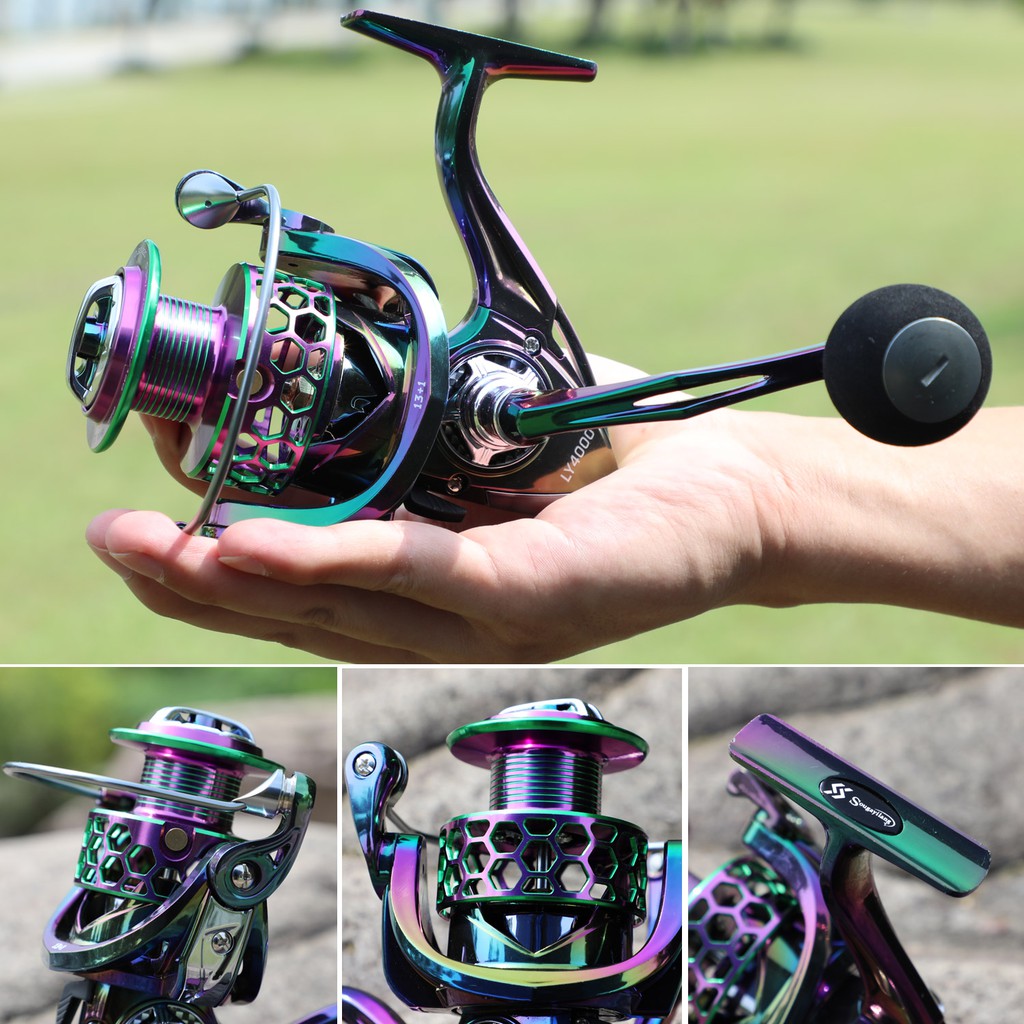 Joran Pancing Set Reel Pancing New Fishing Reel 13+1BB CNC Metal Spool Reel Max Drag 18kg Gulungan Pancing dengan spool cadangan