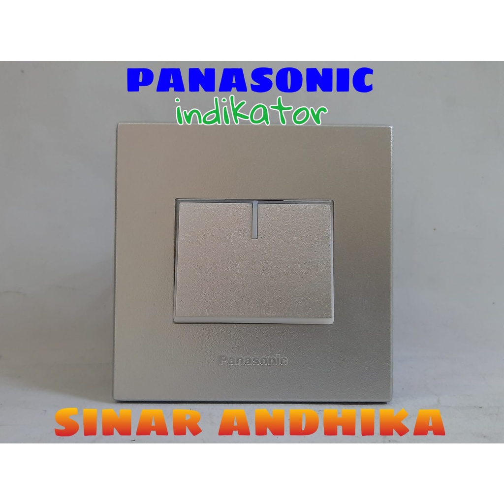 SAKLAR ENGKEL LEBAR INDIKATOR SILVER STYLE E PANASONIC WESJ 78029MWS+WESJ 5581MWS