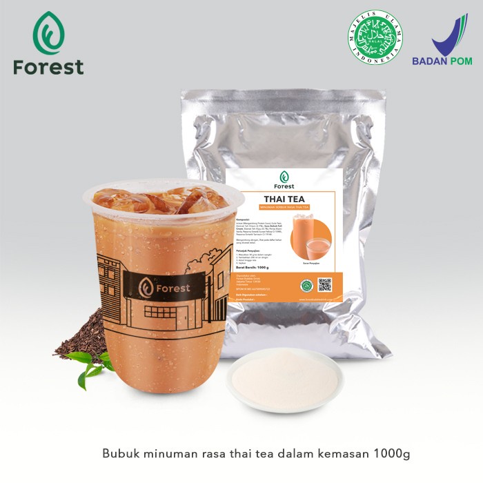 

DISKON - (BISA COD) Bubuk Minuman THAI TEA Powder - Forest Bubble Drink - POWDR+BUBLEWRAP
