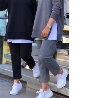 [ BISA ]Baju Setelan OlahRaga Muslim Terbaru Bahan Baby Tery Tebal Baju Senam Wanita Dewasa Setelan 