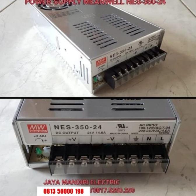 POWER SUPPLY MEAN WELL NES-350-24 / MEANWELL 350W 24V / 350WATT 24 V ada stock