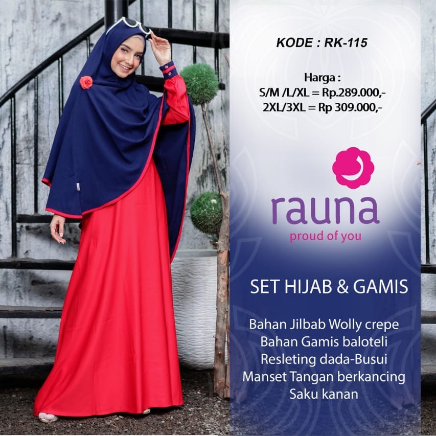 Gamis Rauna Syar'i / RK - 115 / Fashion Muslim