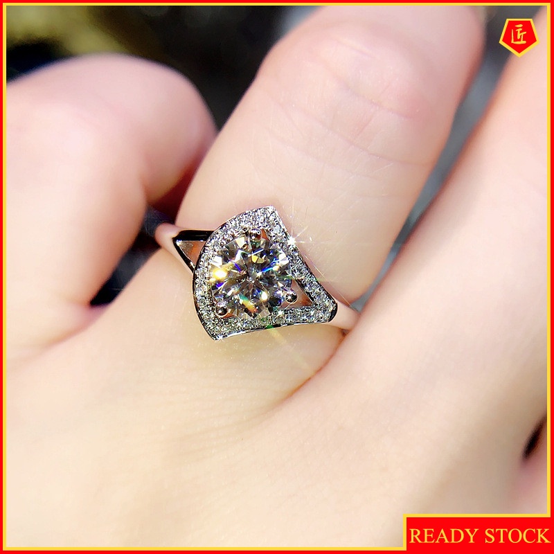 [Ready Stock]Creative New Full Diamond Moissanite Ring