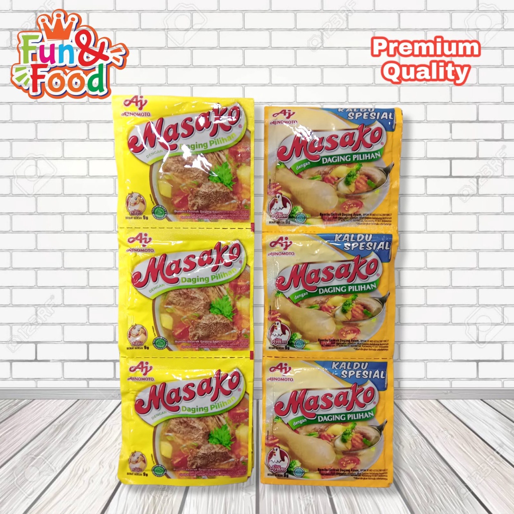 

Masako Ayam / Masako Sapi - 1 Renceng (12pcs)