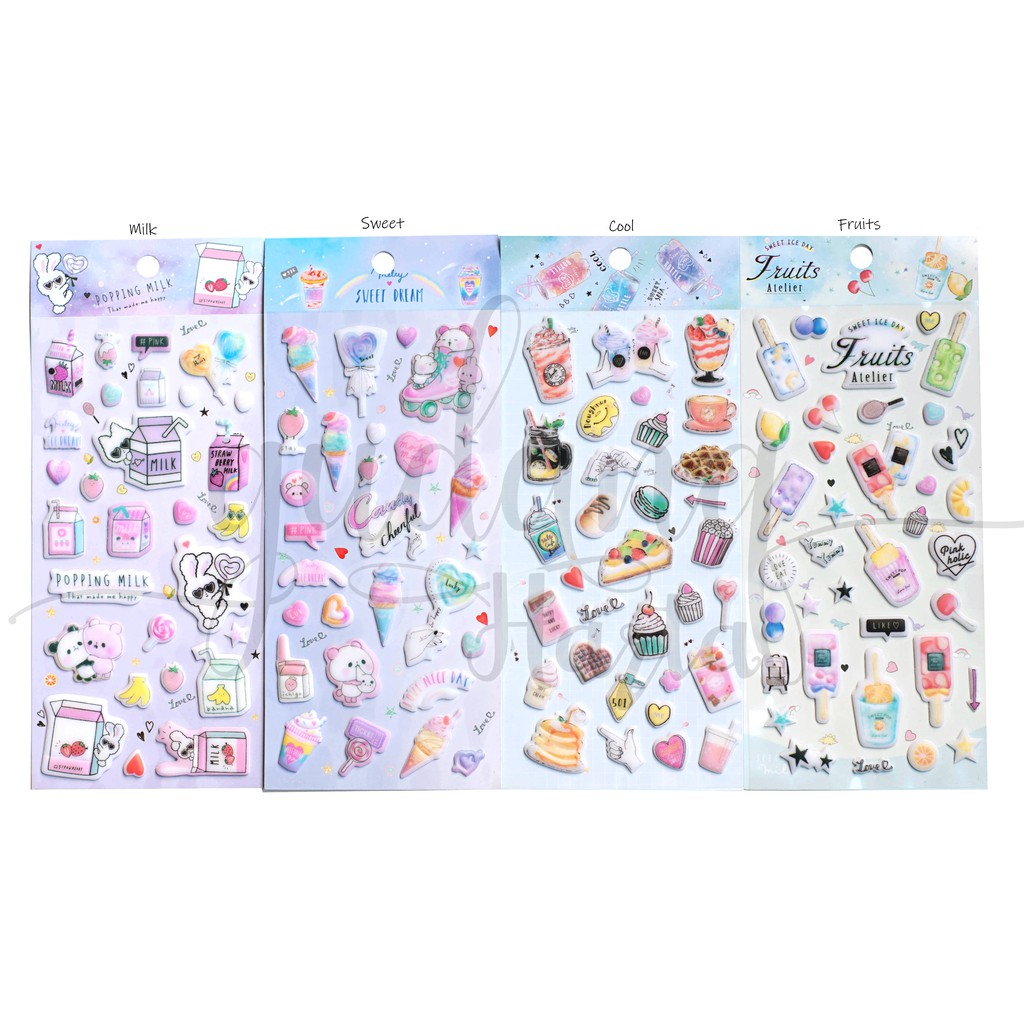 Stiker Sweet Little Dessert Stiker Makanan Manis Stiker Lucu Unik DIY Scrapbook GH 303041