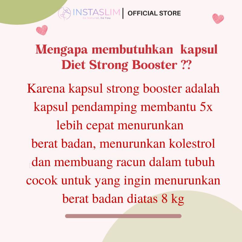 STRONG BOOSTER (5x MEMBANTU MENURUNKAN LEBIH CEPAT BB isi 15 kapsul BPOM)