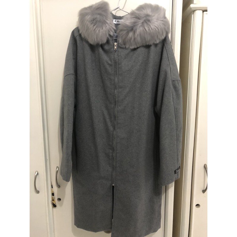 fur coat gray (preloved)