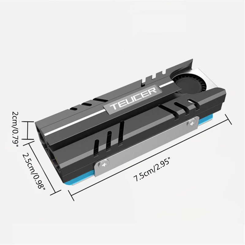 Btsg 1 Set Kipas Pendingin M.2 2280 SSD 2280 Dua Sisi Untuk Pcie NVMe / M2 2280 SSD