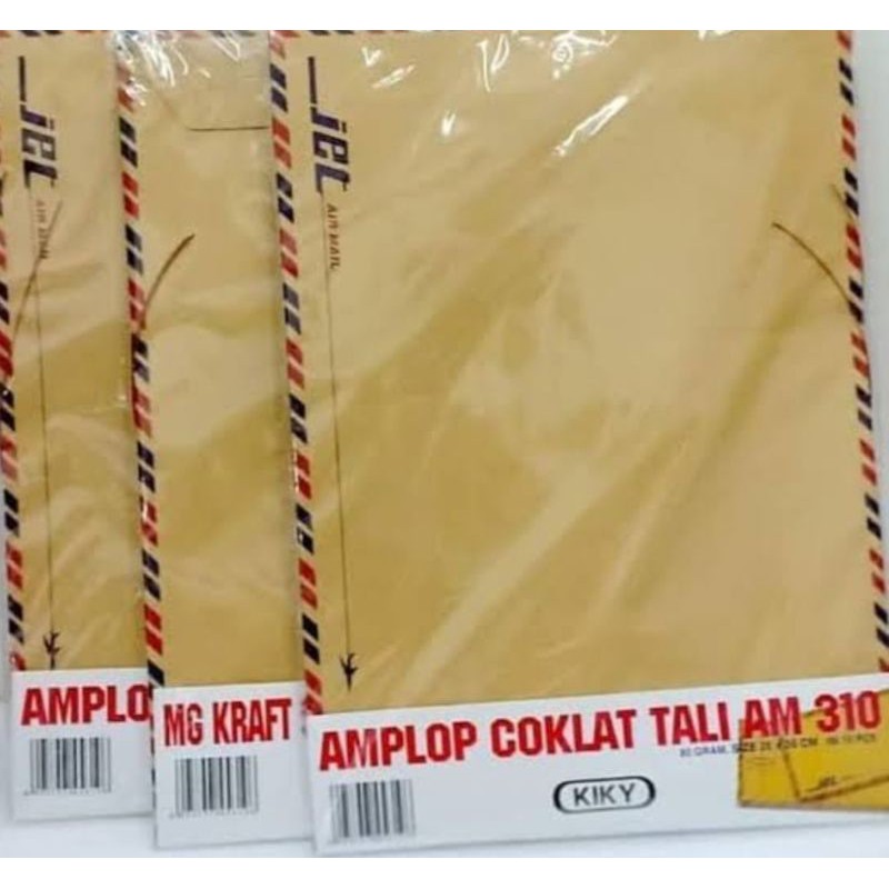 amplop coklat tali 1 pak isi 10 pcs