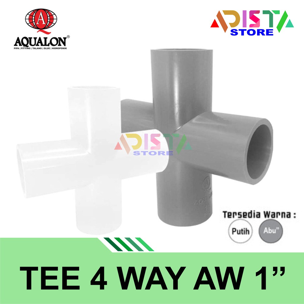 Jual Sambungan Pipa Pvc Tee Cross Aw Inch Way Aqualon Hidroponik Shopee Indonesia