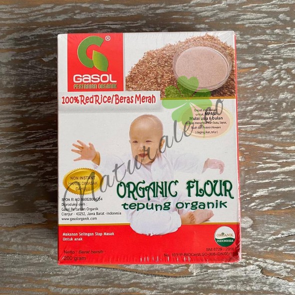 Gasol Tepung Beras Merah Organik Makanan Untuk Mpasi Gluten Free 200 Gr Shopee Indonesia
