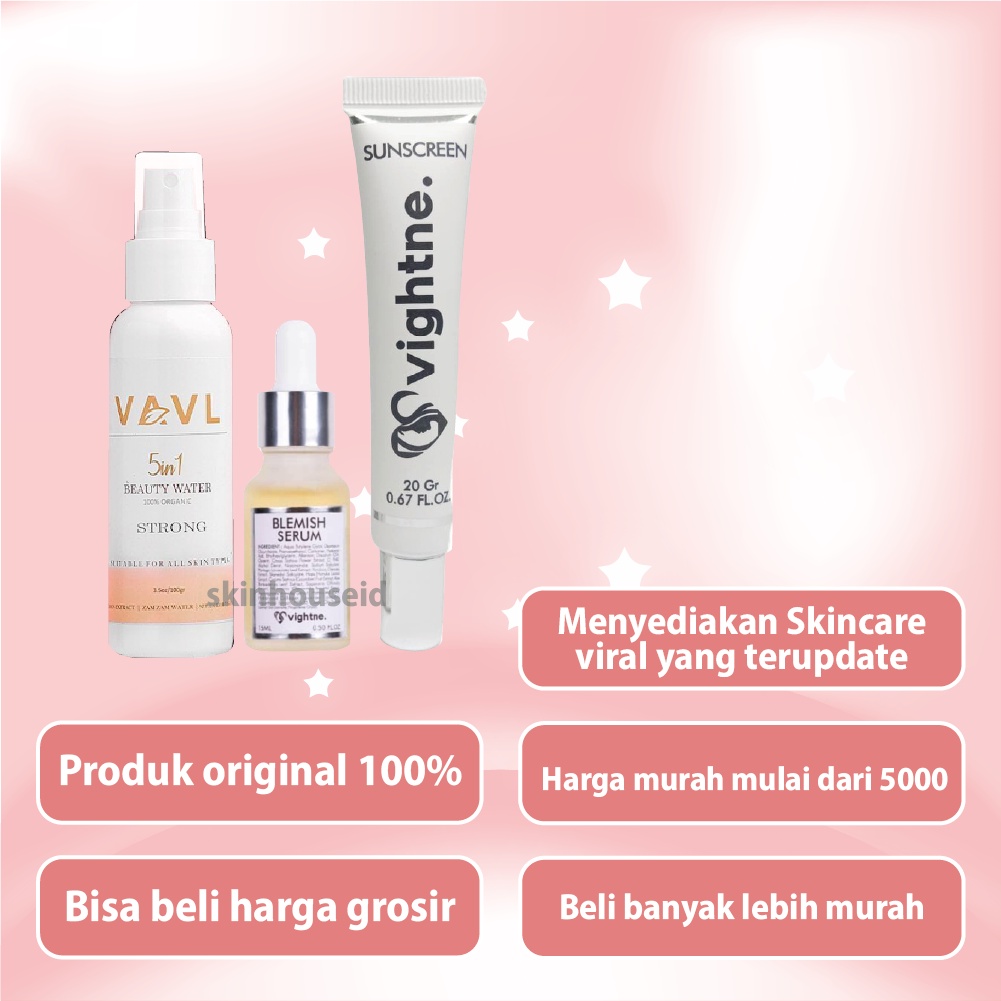 Skinhouseid Vightne Sunscreen Blemish Serum Vavl Beauty Water Original Perawatan Kulit Wajah Berjerawat BPOM