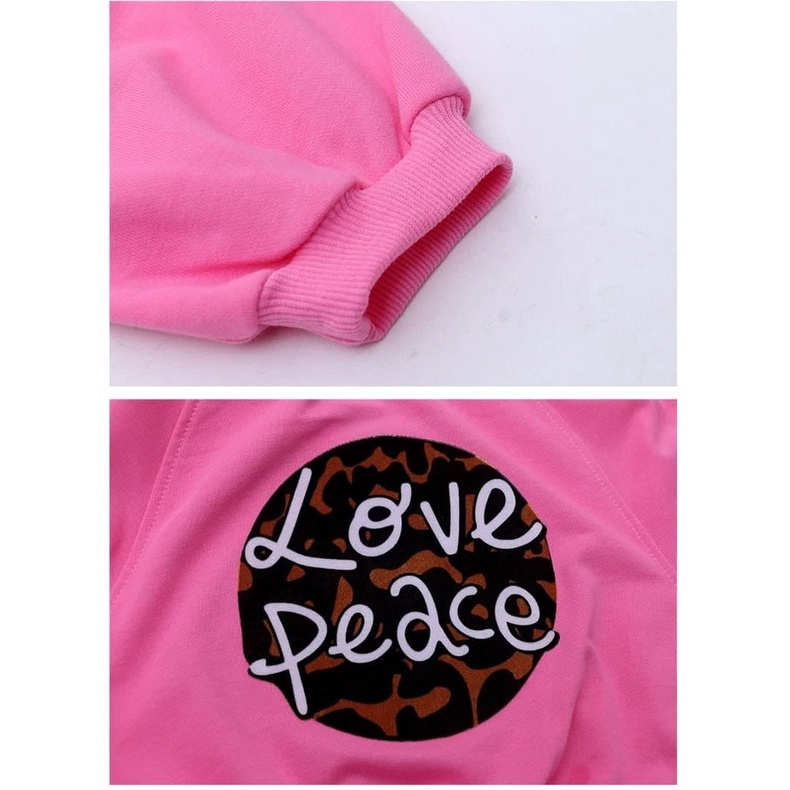 Promo !! Setelan baju anak cewek / setelan love peace cookies ukuran 3-7tahun / Setelan anak impor trendy / Setelan import termurah