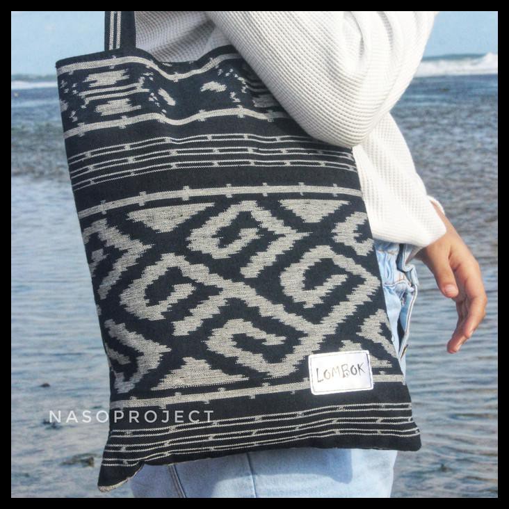 Hot List Tote Bag Tas Jinjing Bahan Kain Tenun Etnik Lombok