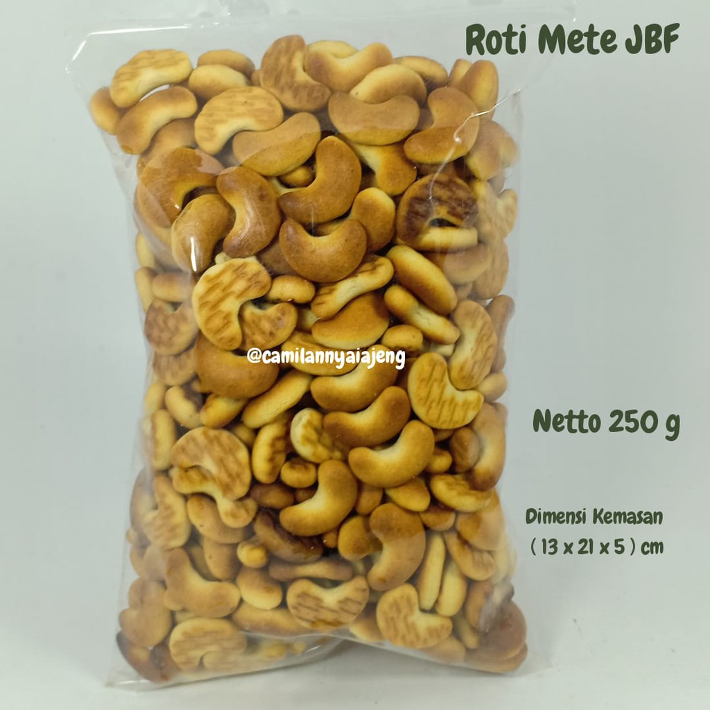 

Roti Biskuit Kering Stik Jari Bulan Sabit Mete JBF Original Manis Gurih 250 g