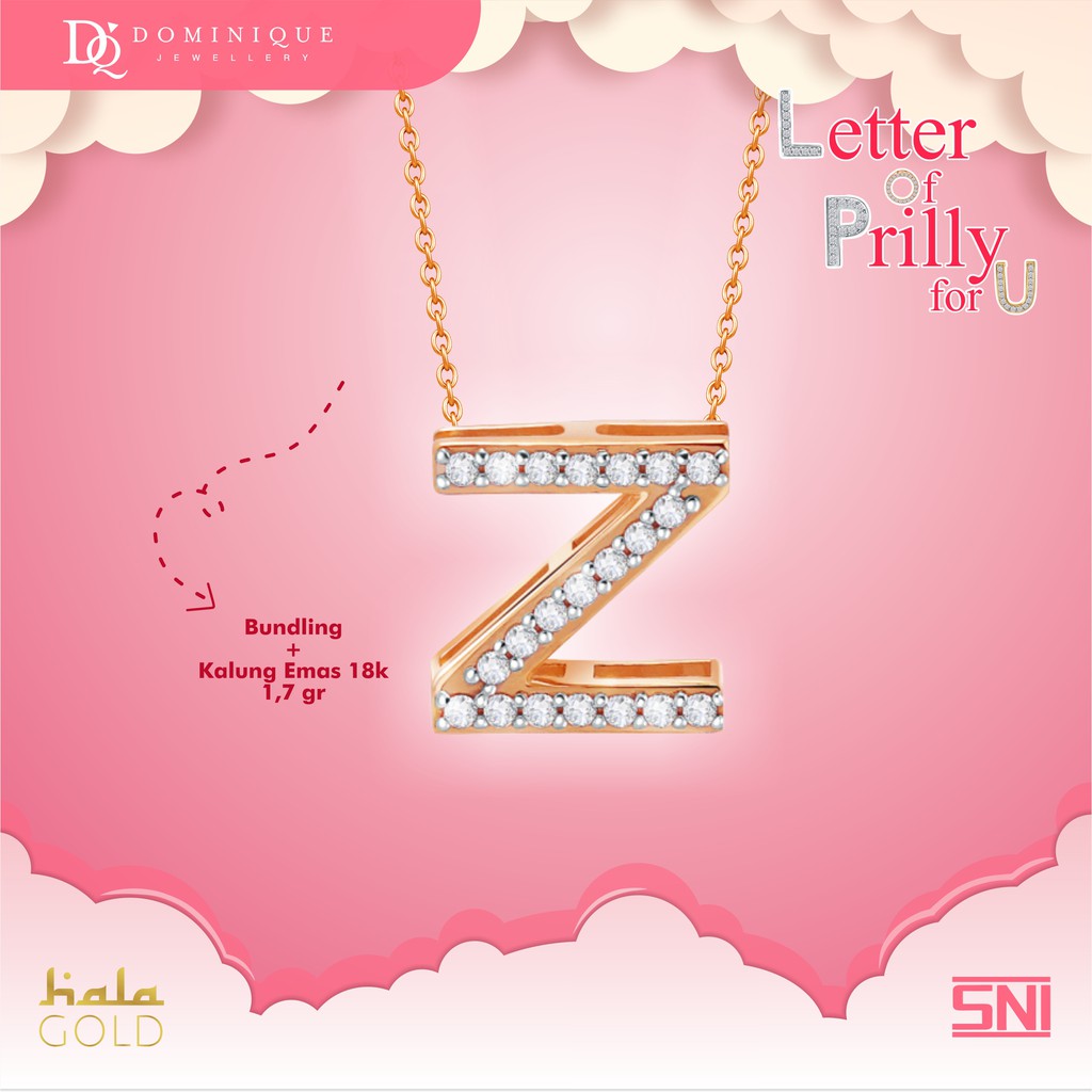 

Dominique Jewellery-Bundling Liontin Hala Gold Prilly’s Lop U Co. Alphabeta Z 75,5%