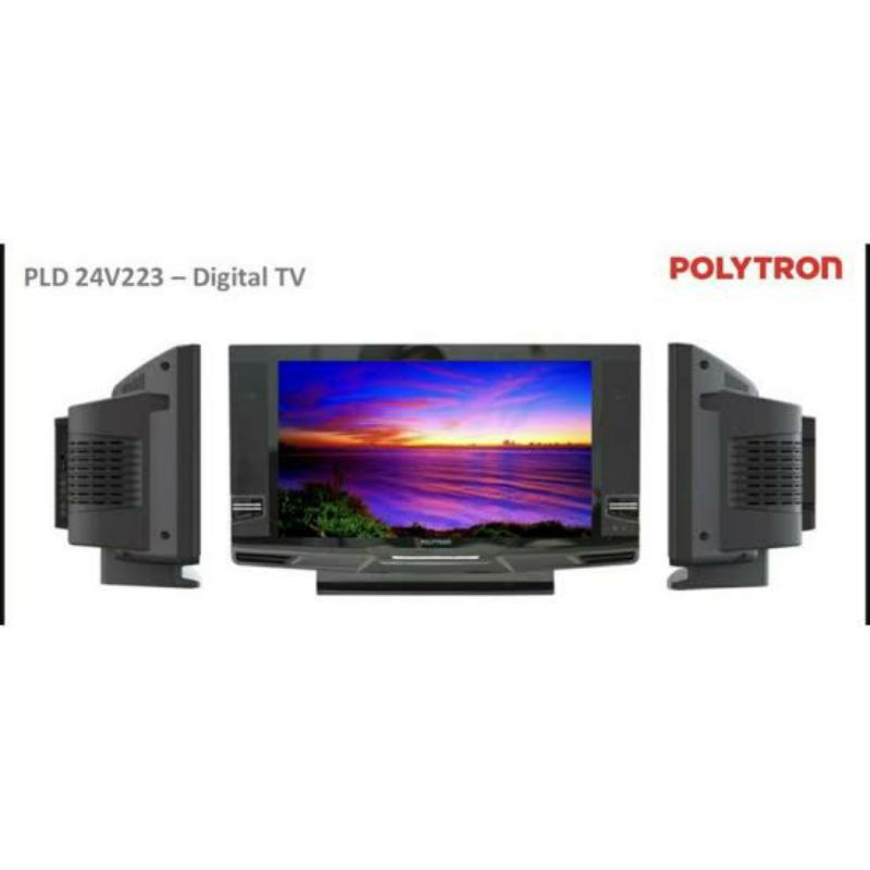 TV SEMI TABUNG 24 INCH DIGITAL DVB T2 POLYTRON PLD-24V123 GARANSI RESMI