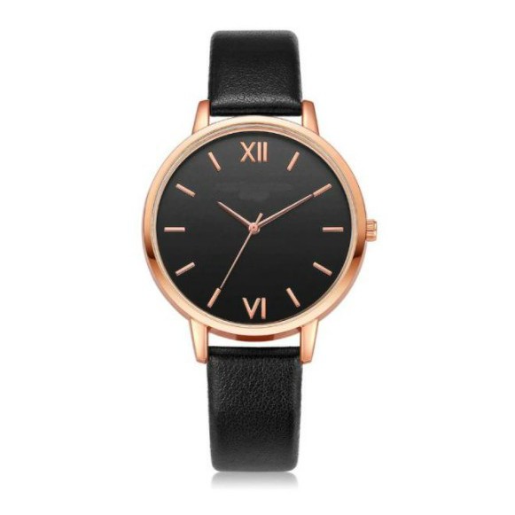 ✅COD Jam Tangan Wanita Rhinestone Polos Kulit