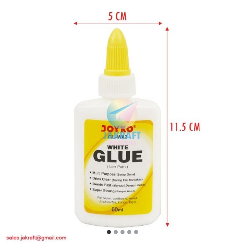 

Lem Glue White Joyko GL-W02 60Ml (1btl)