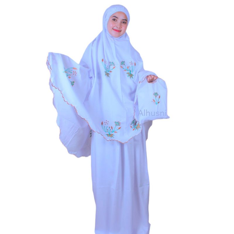 Mukena Stelan Dewasa Jumbo Aminah Bordir manual Free Tas Bordir Manual Mukena Dewasa