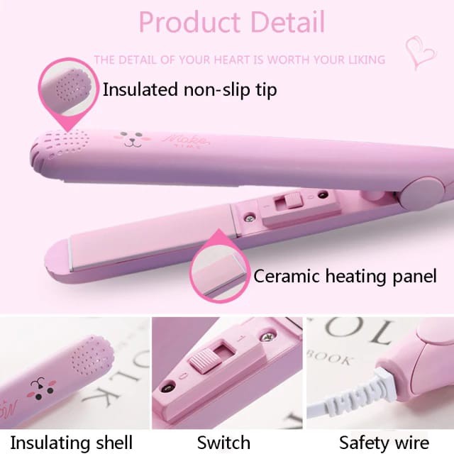 Catokan Rambut Mini Hair Straightener Iron Portable Sonar Sn-228 — 8