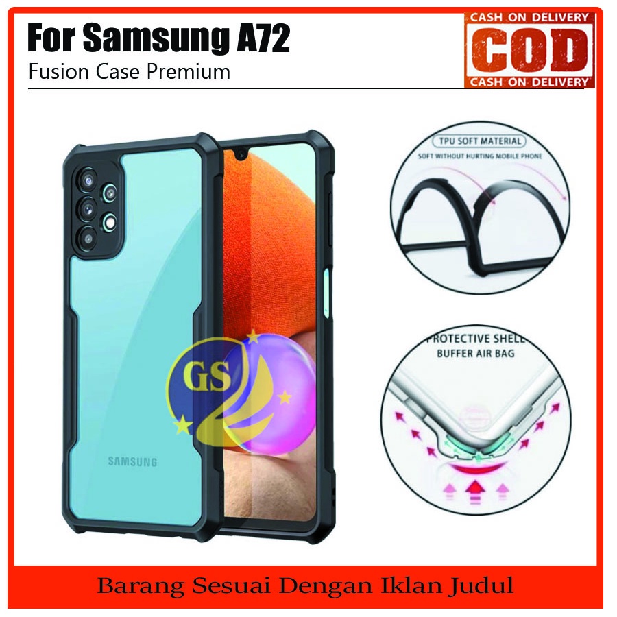 Case Ipaky Bumper Samsung M52 A52S M22 A03s M32 A22 4G 5G A32 4G A32 5G A52 A72 A12 M12 A02s M51 M62 F62 Camera Protection Case Armor Fusion Shockproof Premium Transparan Casing Mika