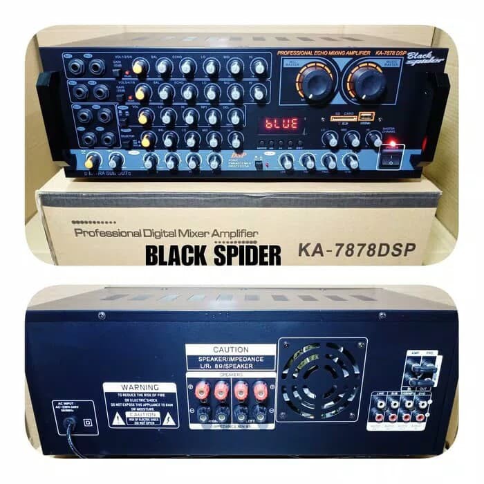 power amplifier bluetooth black spider ka7878 amplifier mixer
