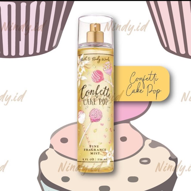 BBW Bath & Body Works CONFETTI CAKE POP BODY Mist