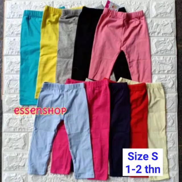 Legging Polos Bayi Anak size S 1-2 tahun