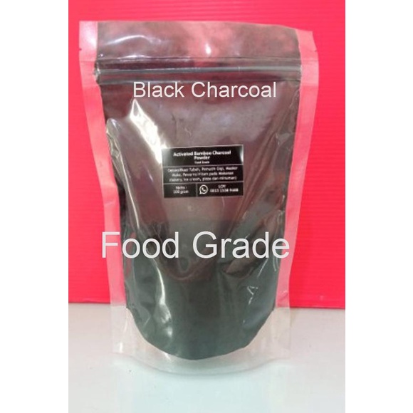 

activated charcoal powder /Arang Aktif Food Grade 100grampewarna hitam
