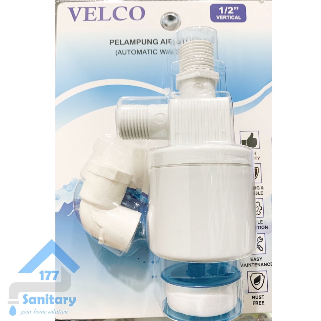 Pelampung VERTICAL velco 1/2 inch original - pelampung bola automatic water level faucet plumbing  otomatis ori keran kran air sanitary177