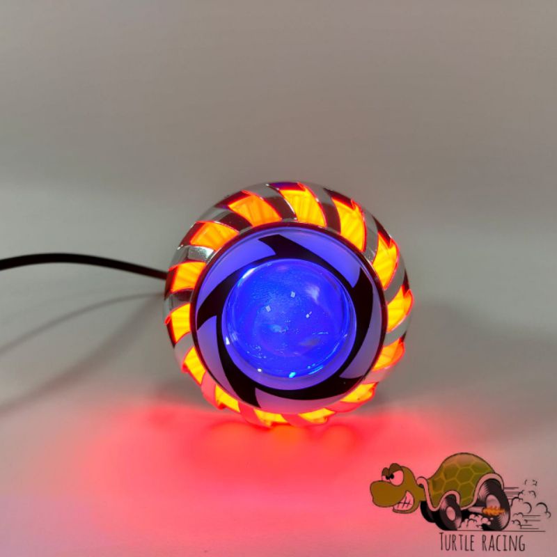 Lampu Projie Model Sabit Led Rainbow Lampu Depan Projie Pelangi 3Mode Kedip Beat Mio Xeon Staria Dll