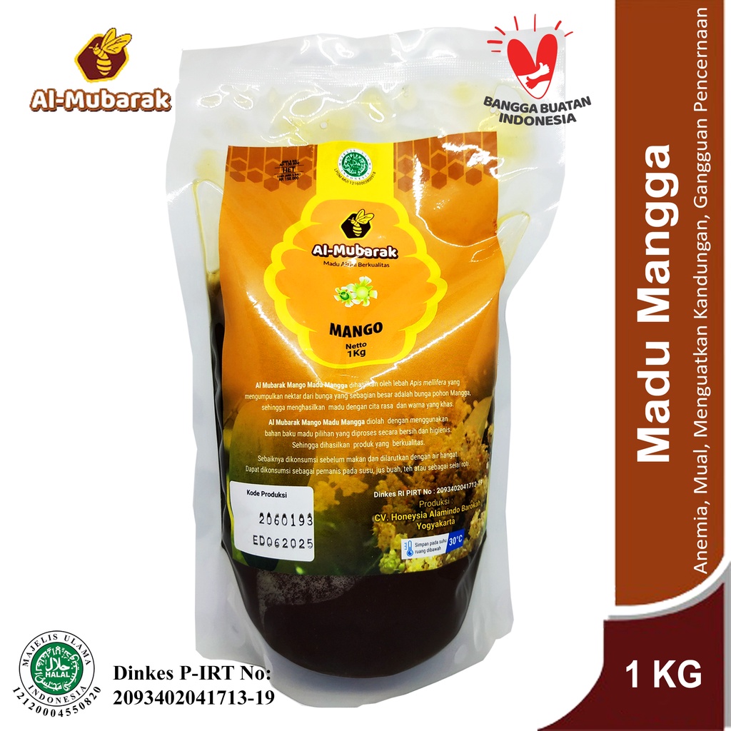 

MADU MANGGA AL-MUBARAK 1KG REFILL Madu Murni 100% Madu Asli 1 KG