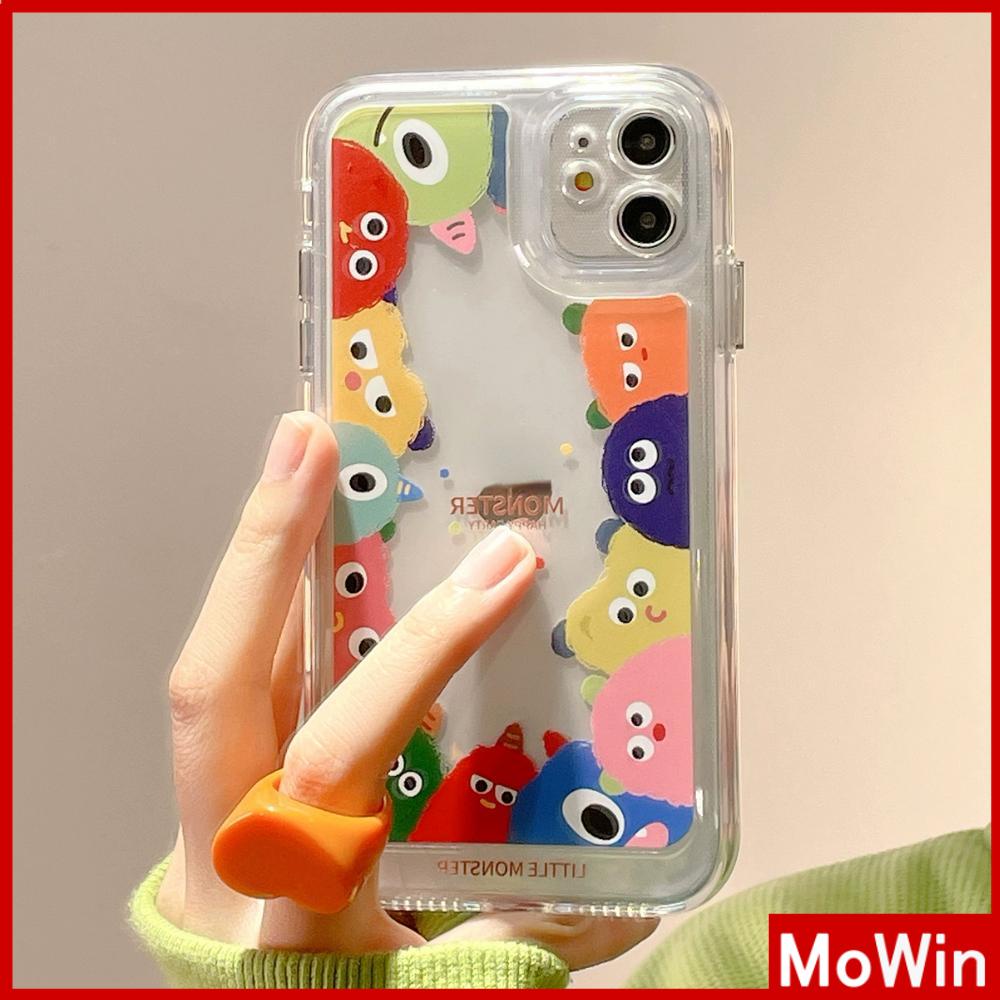 iPhone Case Silicone Soft Case Shockproof Camera Cover Protection Plating Button Cute Cartoon Monster Compatible For iPhone 11 iPhone 13 Pro Max iPhone 12 Pro Max iPhone 7 Plus