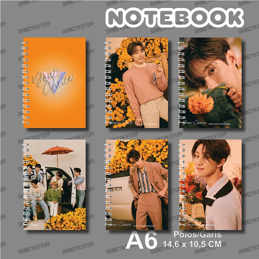 

Notebook KPOP Seventeen Your Choice Ukuran A6 10,5 cm x 14,8 cm Seri 3