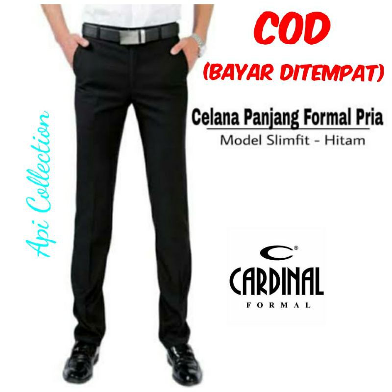  CELANA  KERJA PRIA CARDINAL BAHAN  TEBAL  SLIMFIT FORMAL BISA 