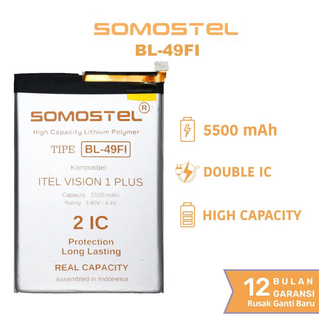 Somostel - BL-49FI Itel Vision 1 Plus Batre Batrai Baterai