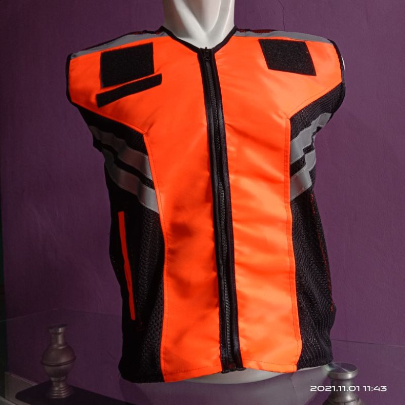 Rompi safety touring security satpam warna oren