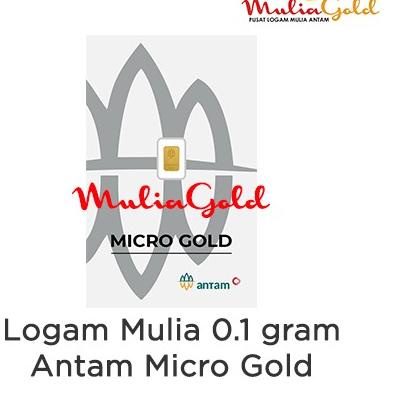 ♥Logam Mulia Antam 0.1 Gr Sertifikat Antam Model Terbaru Micro Gold