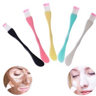 AGG-247 Kuas Masker Wajah 2 In 1 / Kuas Masker Bulu / Brushes Make Up Tools / Spatula 2 in 1