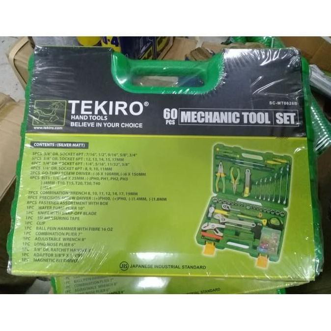 Kunci Sok Set Tekiro 60pcs Mechanic Tools Set Tekiro Tool Kit Ring Pas