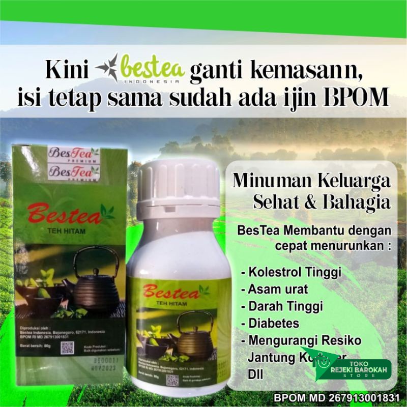 

TEH HITAM BESTEA HERBAL KOLESTEROL Bestea Bes Tea Teh Hitam Bestea Best Tea Bess Tea Black Tea bisa COD KEMASAN BESAR 80GR