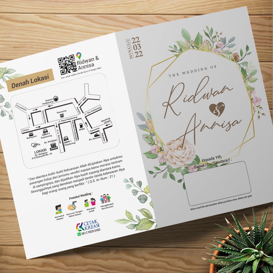 Jual Undangan Pernikahan / Undangan Murah / Undangan Rustic / Undangan
